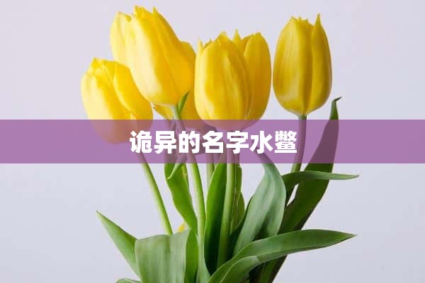 诡异的名字水鳖