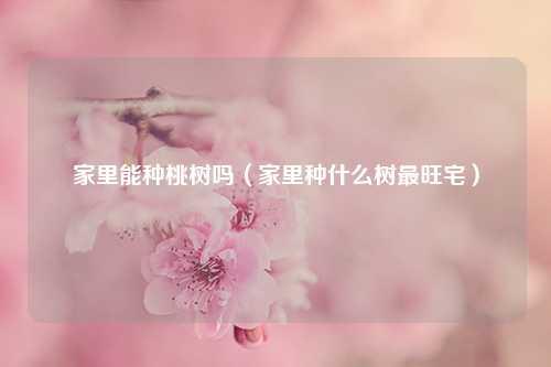 家里能种桃树吗（家里种什么树最旺宅） 花卉