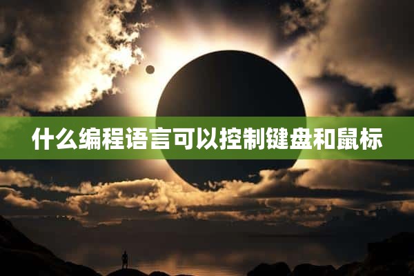 什么编程语言可以控制键盘和鼠标