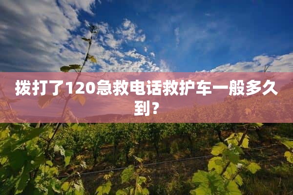 拨打了120急救电话救护车一般多久到？