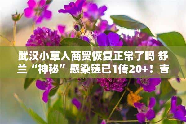 武汉小草人商贸恢复正常了吗 舒兰“神秘”感染链已1传20+！吉林省要加快方舱医院建设,会出现新的流行峰吗