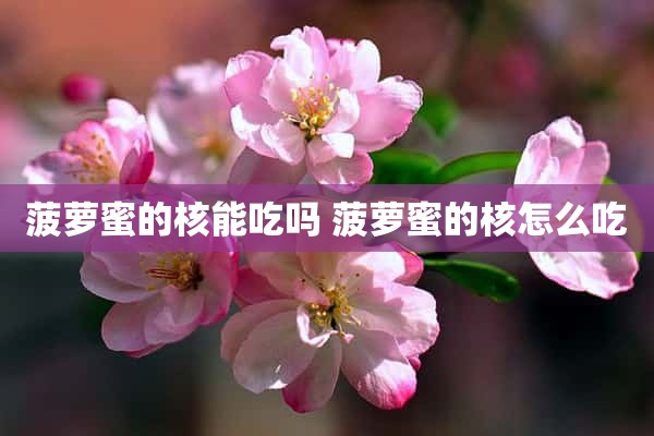 菠萝蜜的核能吃吗 菠萝蜜的核怎么吃