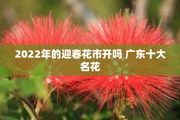 2022年的迎春花市开吗 广东十大名花