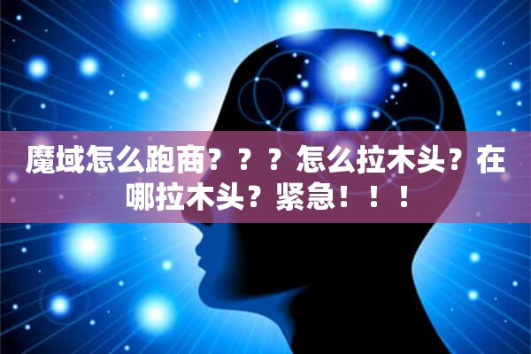 魔域怎么跑商？？？怎么拉木头？在哪拉木头？紧急！！！