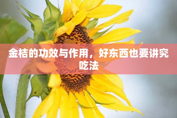 金桔的功效与作用，好东西也要讲究吃法