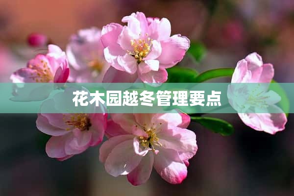 花木园越冬管理要点