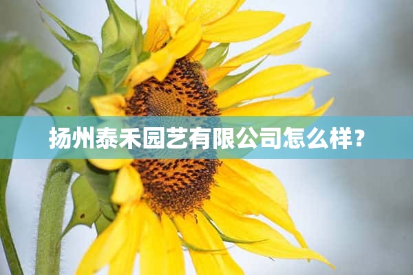 扬州泰禾园艺有限公司怎么样？