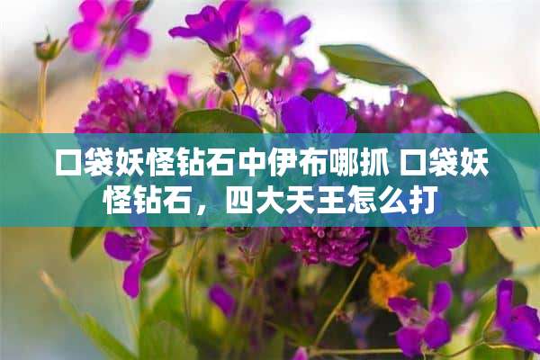 口袋妖怪钻石中伊布哪抓 口袋妖怪钻石，四大天王怎么打