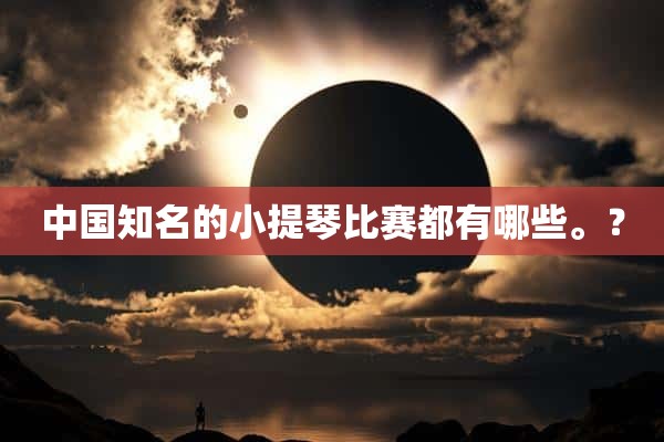 中国知名的小提琴比赛都有哪些。？