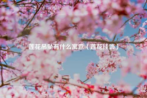 莲花吊坠有什么寓意（莲花挂饰） 花卉