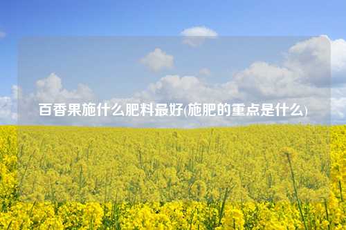 百香果施什么肥料最好(施肥的重点是什么) 种植业