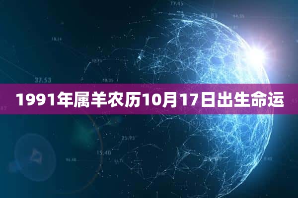 1991年属羊农历10月17日出生命运