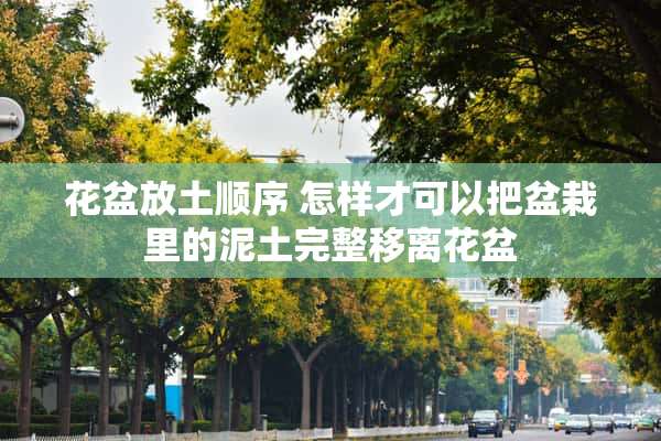 花盆放土顺序 怎样才可以把盆栽里的泥土完整移离花盆