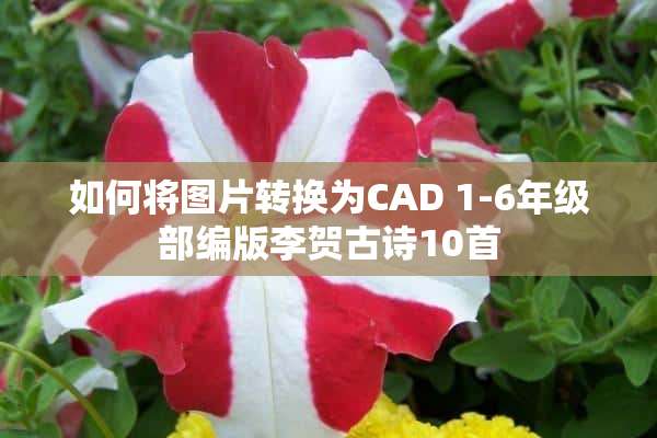 如何将图片转换为CAD 1-6年级部编版李贺古诗10首