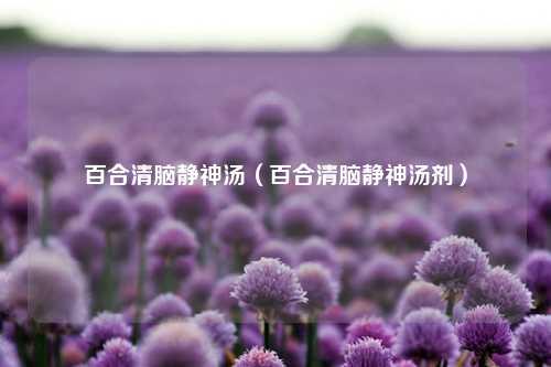 百合清脑静神汤（百合清脑静神汤剂） 花卉