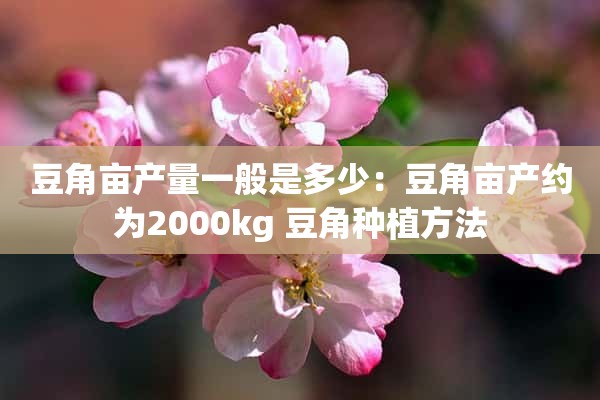 豆角亩产量一般是多少：豆角亩产约为2000kg 豆角种植方法