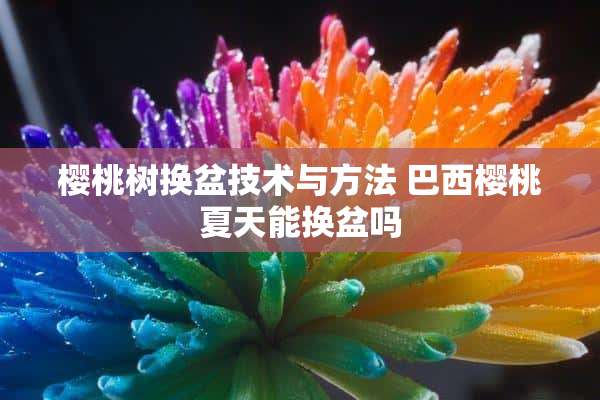 樱桃树换盆技术与方法 巴西樱桃夏天能换盆吗