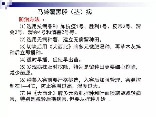 最全的马铃薯病害详解(马铃薯病害及防治措施)